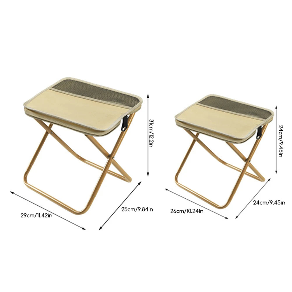 Foldable Portable Backpack Stool with Carry Bag – Lightweight Mini Outdoor Chair